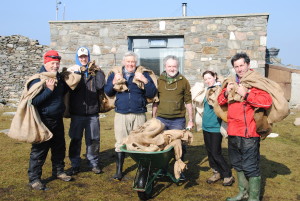 The team with our goose booty! L-R: Richard Nairn, Darren O’Connell, David Cabot, Maurice Cassidy, Susan Doyle, Alyn Walsh (and Christian Glahder behind the camera!). © Christian Glahder.