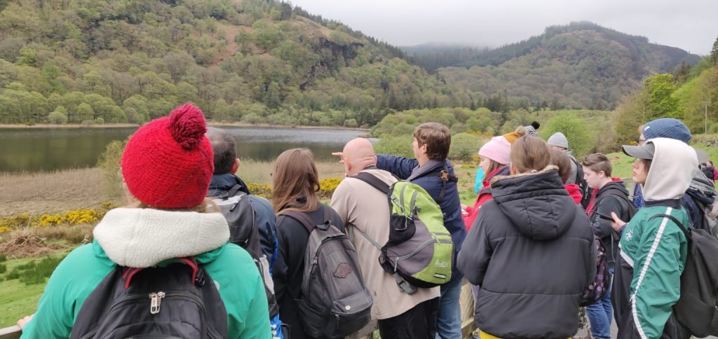 TCD students learning habitat assessment fieldwork in Glendalough