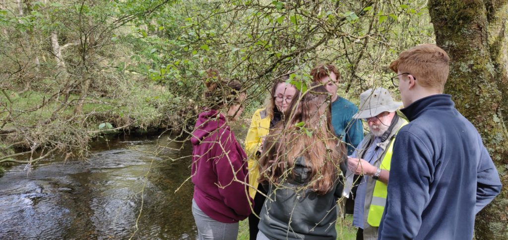 Professor John Rochford of TCD teaching ecological fieldwork in Glendalough