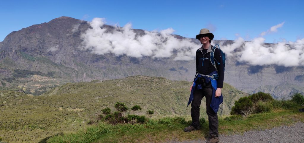 Fionn Ó Marcaigh exploring Réunion Island after the Island Biology 2019 conference