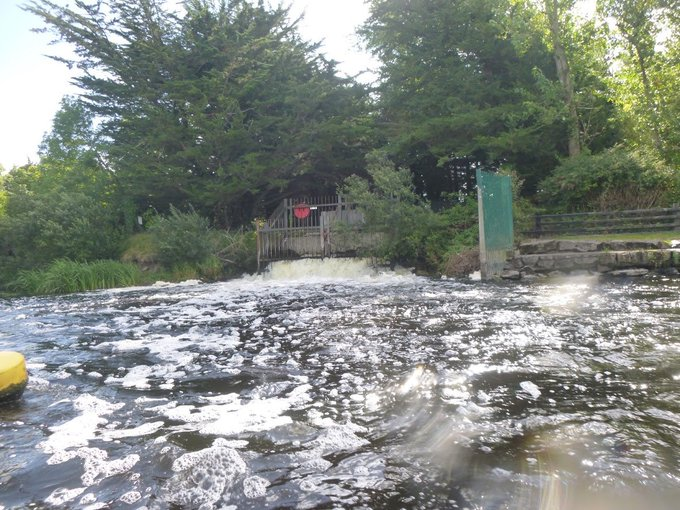 The discharge at the Lough Ree Power Plant, where invasive clams are found