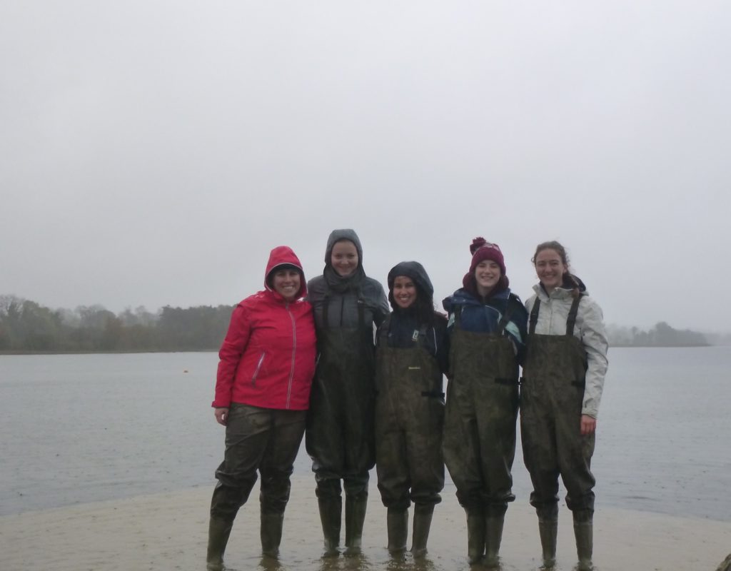 Dr Williams's crack parasitology team, who recently published their bioturbation findings